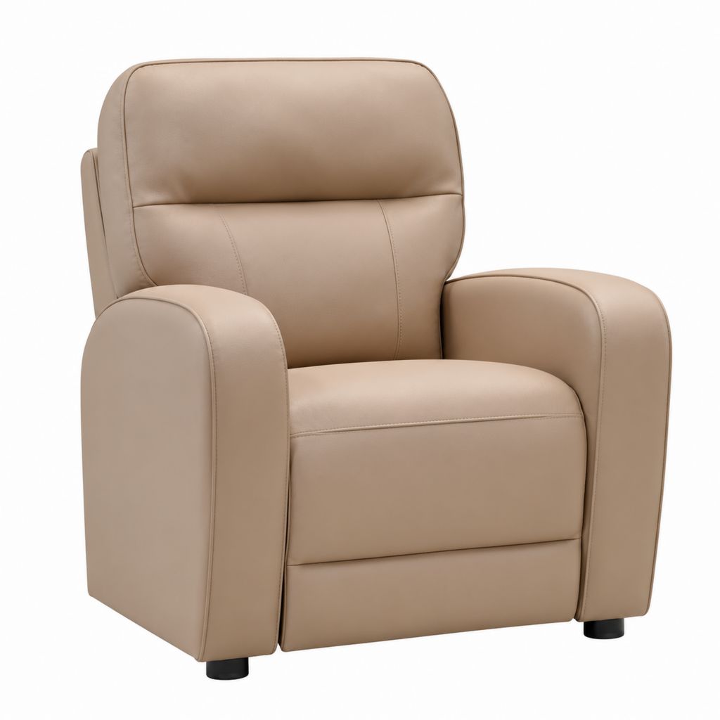 Poltrona da soggiorno beige in pelle sintetica PU 89 x 92 x 102 cm